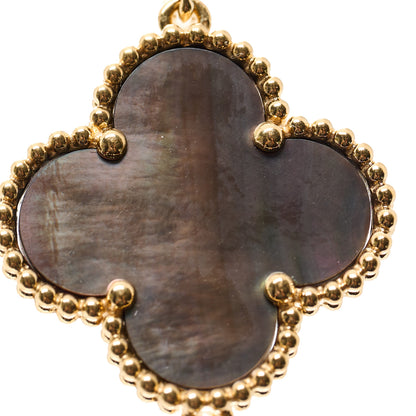 Van Cleef & Arpels 18K Yellow Gold Onyx Mother of Pearl 16 Motifs Magic Alhambra Necklace 9 of 9