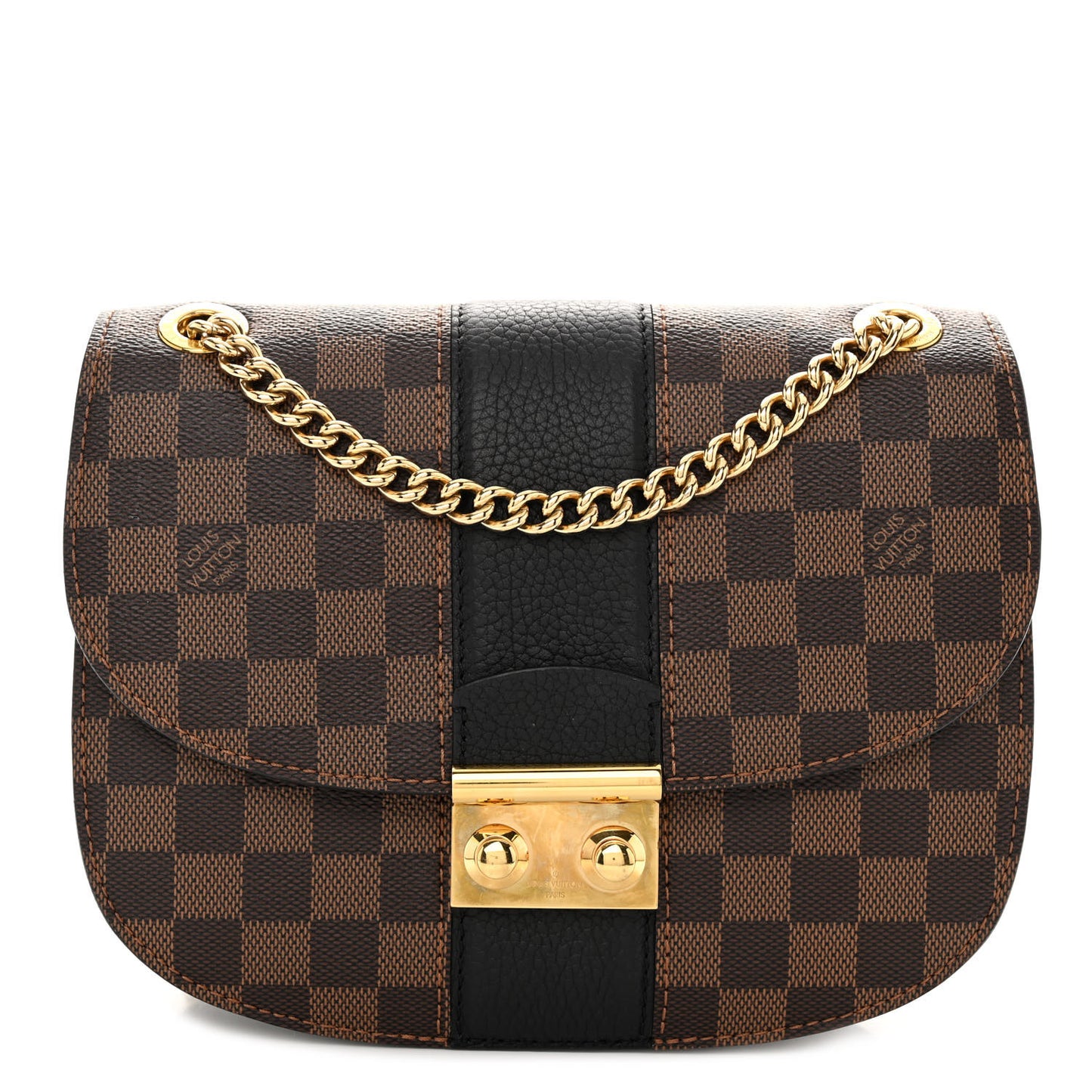 Damier Ebene Cuir Taurillon Wight Black