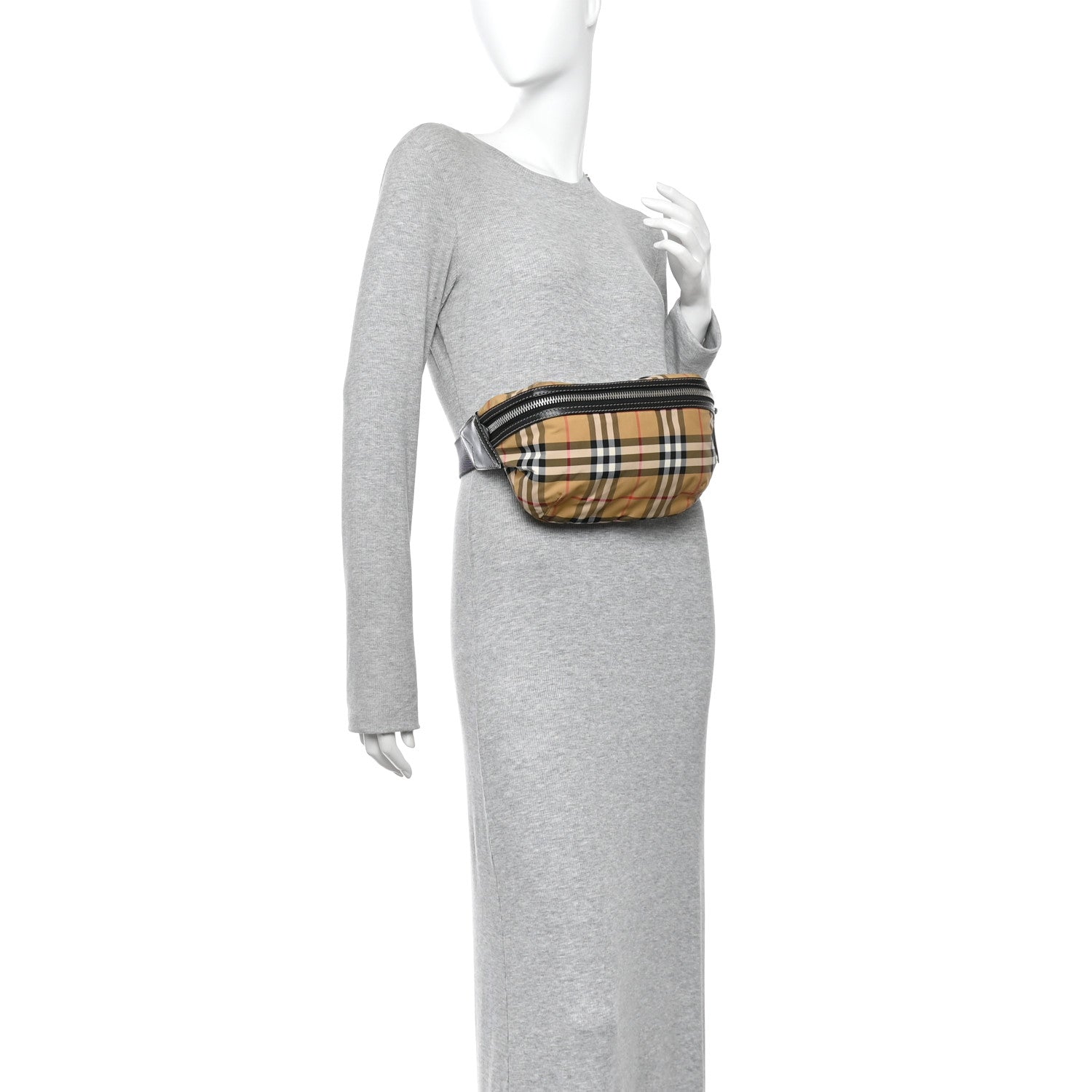 Burberry Nylon Vintage Check Medium Sonny Bum Bag Archive Beige Black 2 of 10