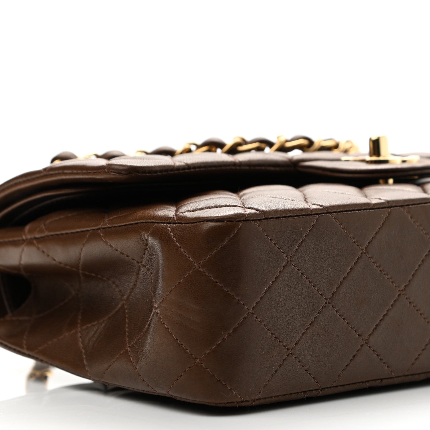 Chanel Lambskin Quilted Medium Double Flap Brown 9 of 12