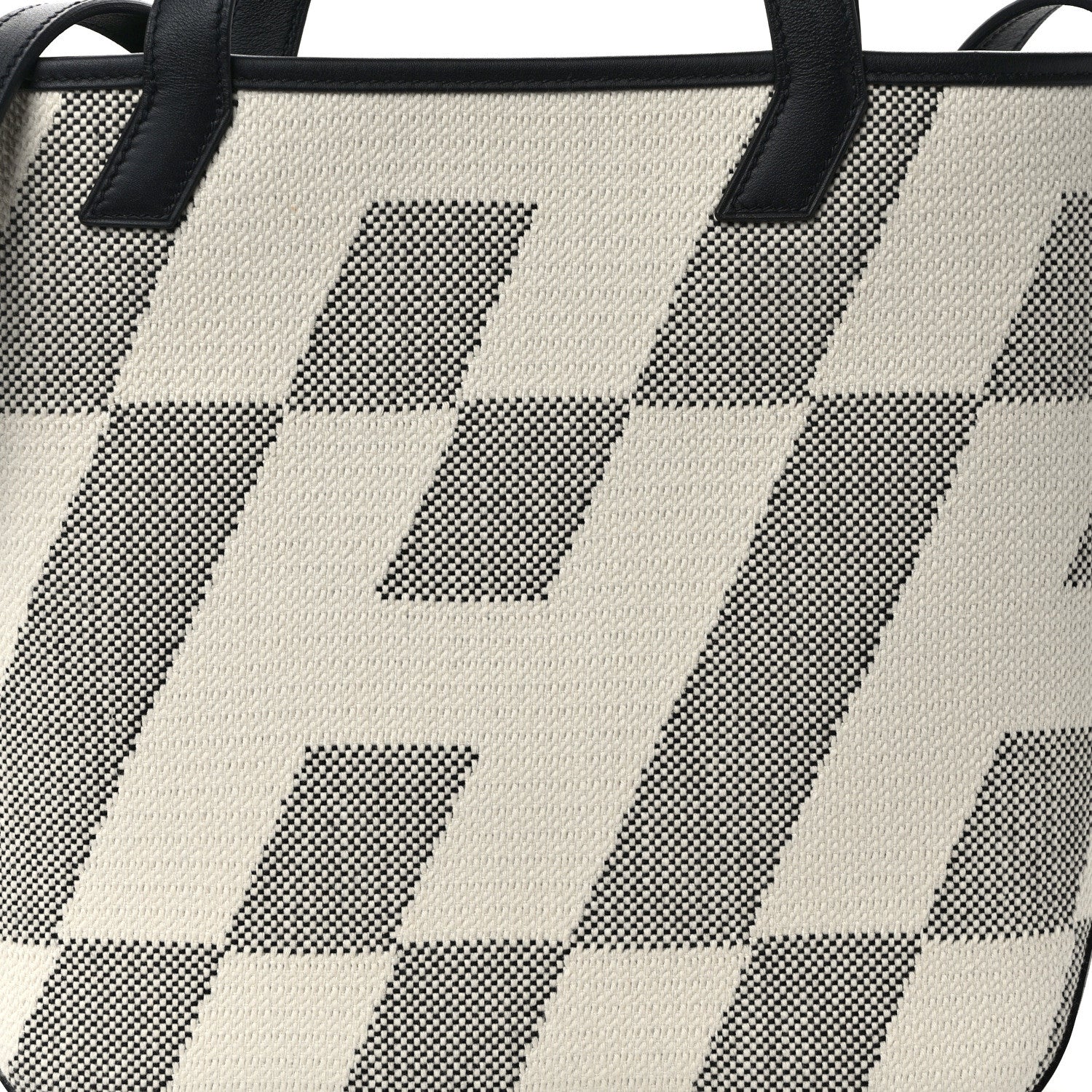Hermes Swift H Canvas Cabas H En Biais 27 Black Ecru 7 of 11