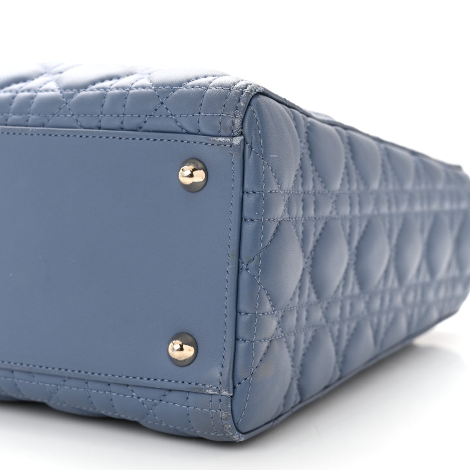 Christian Dior Lambskin Cannage Large Lady Denim 10 of 15