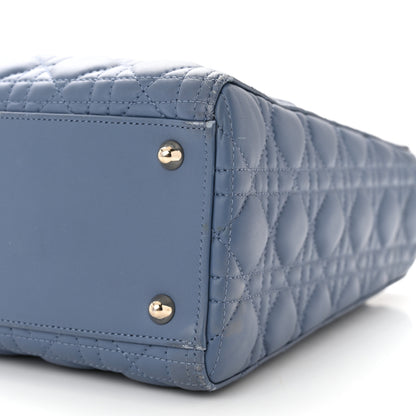 Christian Dior Lambskin Cannage Large Lady Denim 10 of 15