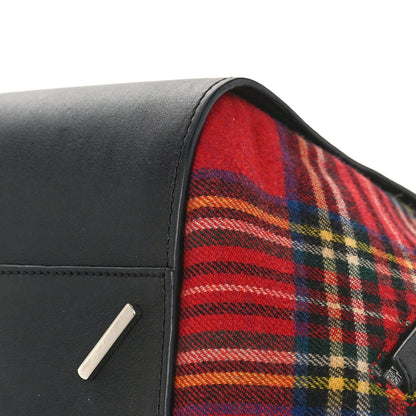 Loewe Wool Calfskin Small Hammock Shoulder Bag Black Red Tartan 8 of 9