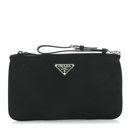 Prada Re-Nylon Saffiano Pouch Wristlet Black 1 of 9