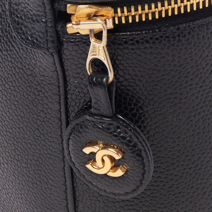Chanel Caviar Cosmetic Vanity Bag Black 7 of 10
