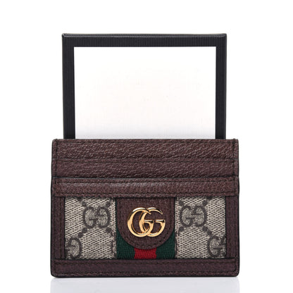 Gucci GG Supreme Monogram Ophidia Card Holder Brown 10 of 10