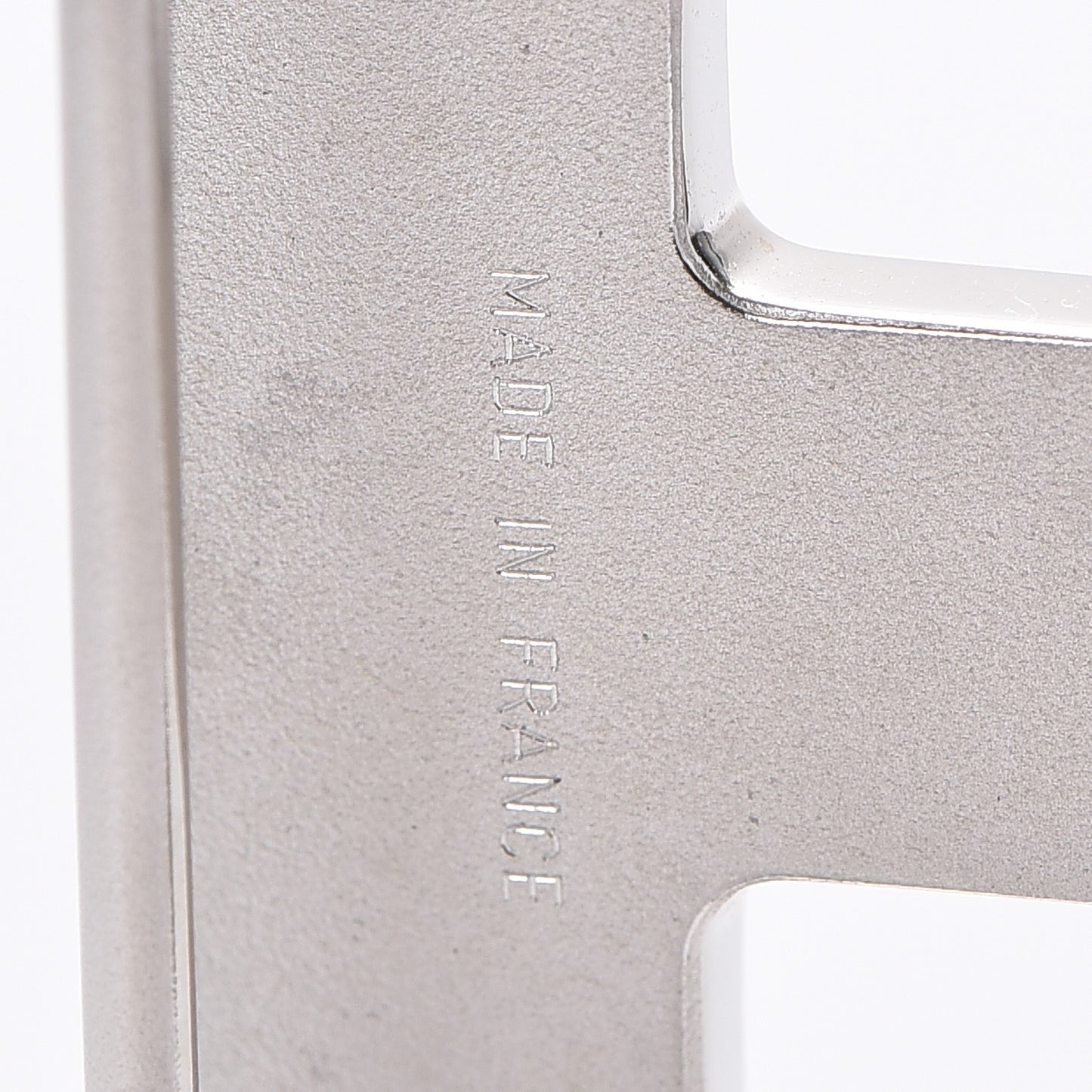 Polished Palladium 32mm H Belt Buckle Silver