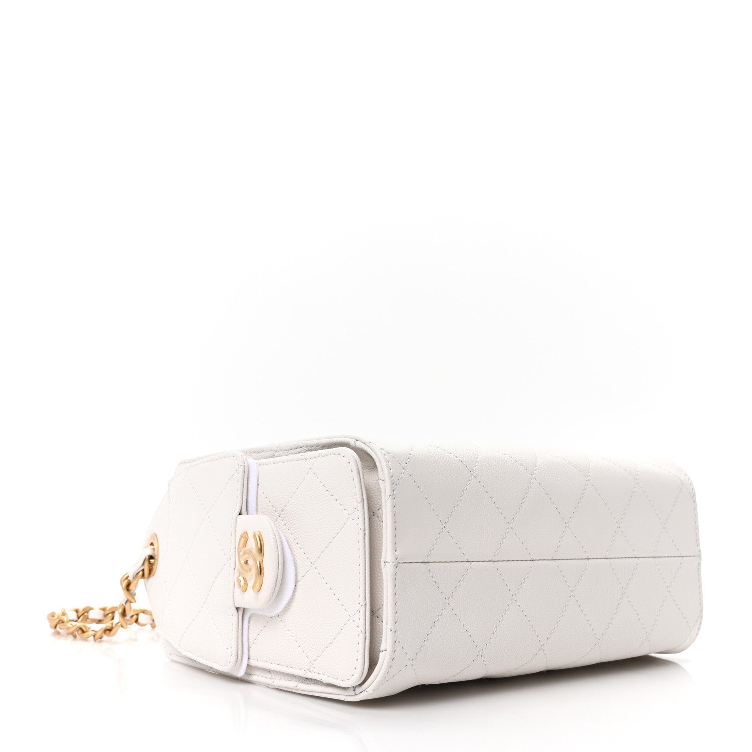 Chanel Caviar Quilted Mini Chanel 25 Handbag White 7 of 21