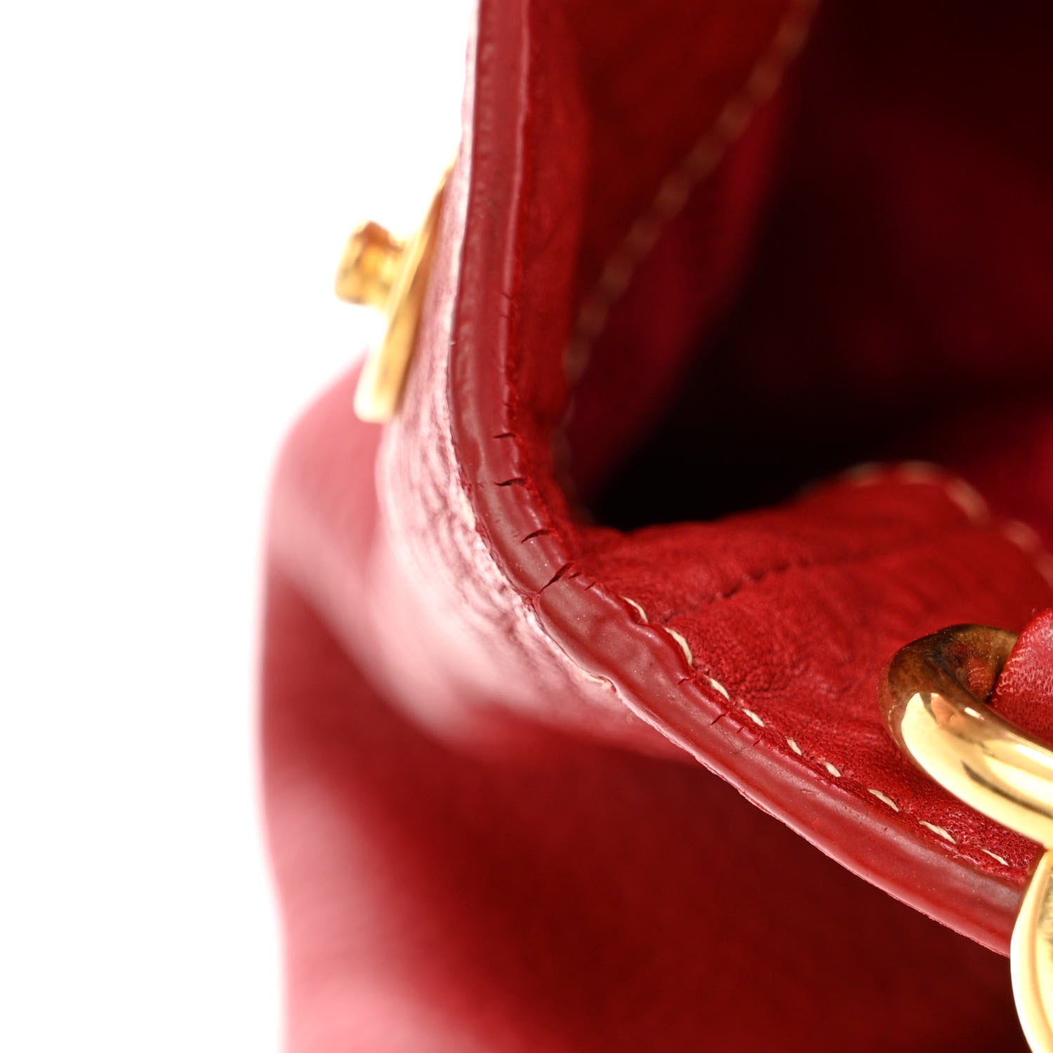Prada Vitello Daino Tote Rosso 22 of 24