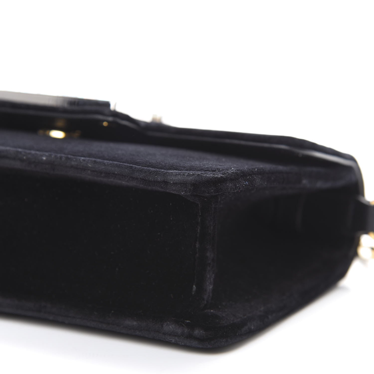 Gucci Velvet Crystal Square G Shoulder Bag Black 8 of 9