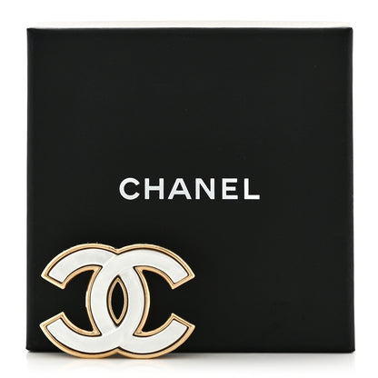 Chanel Pearl CC Brooch Gold Pearly White 4 of 4