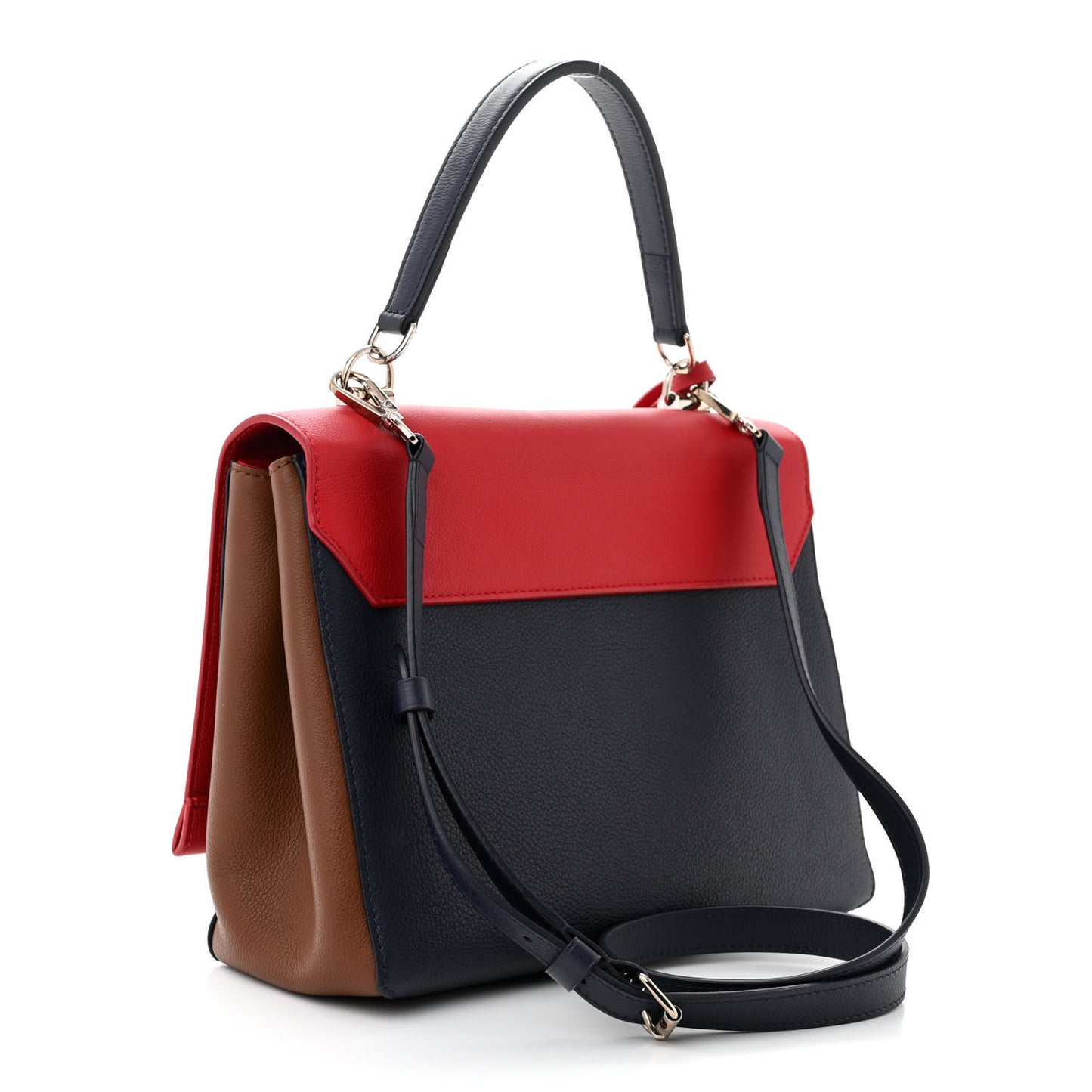 Calfskin Lockme II Top Handle Rubis Marine