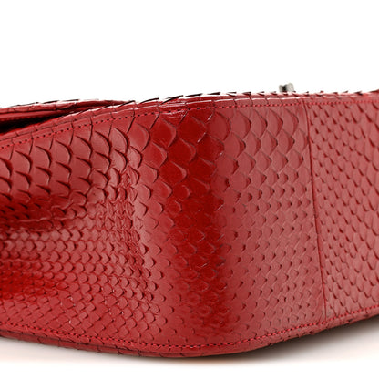 Chanel Snakeskin Jumbo Double Flap Red 9 of 14
