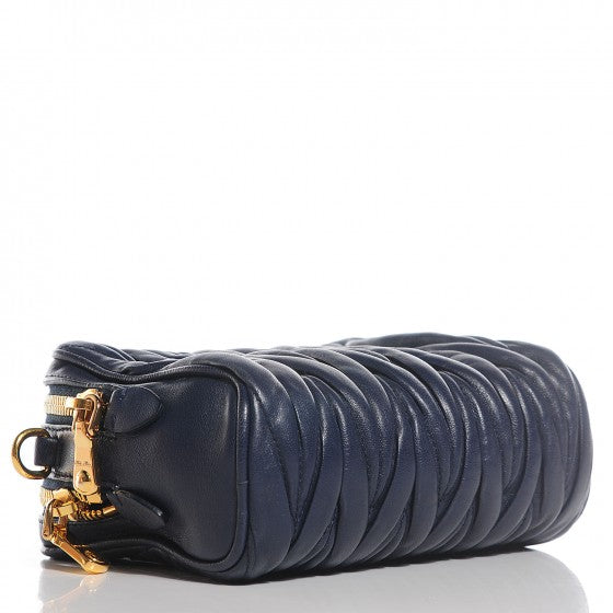 Miu Miu Nappa Matelasse Shoulder Bag Bleuette 4 of 18