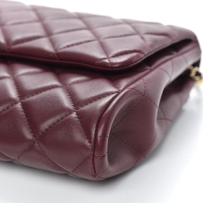Chanel Lambskin Quilted Clutch With Chain Flap Bordeaux 9 of 16