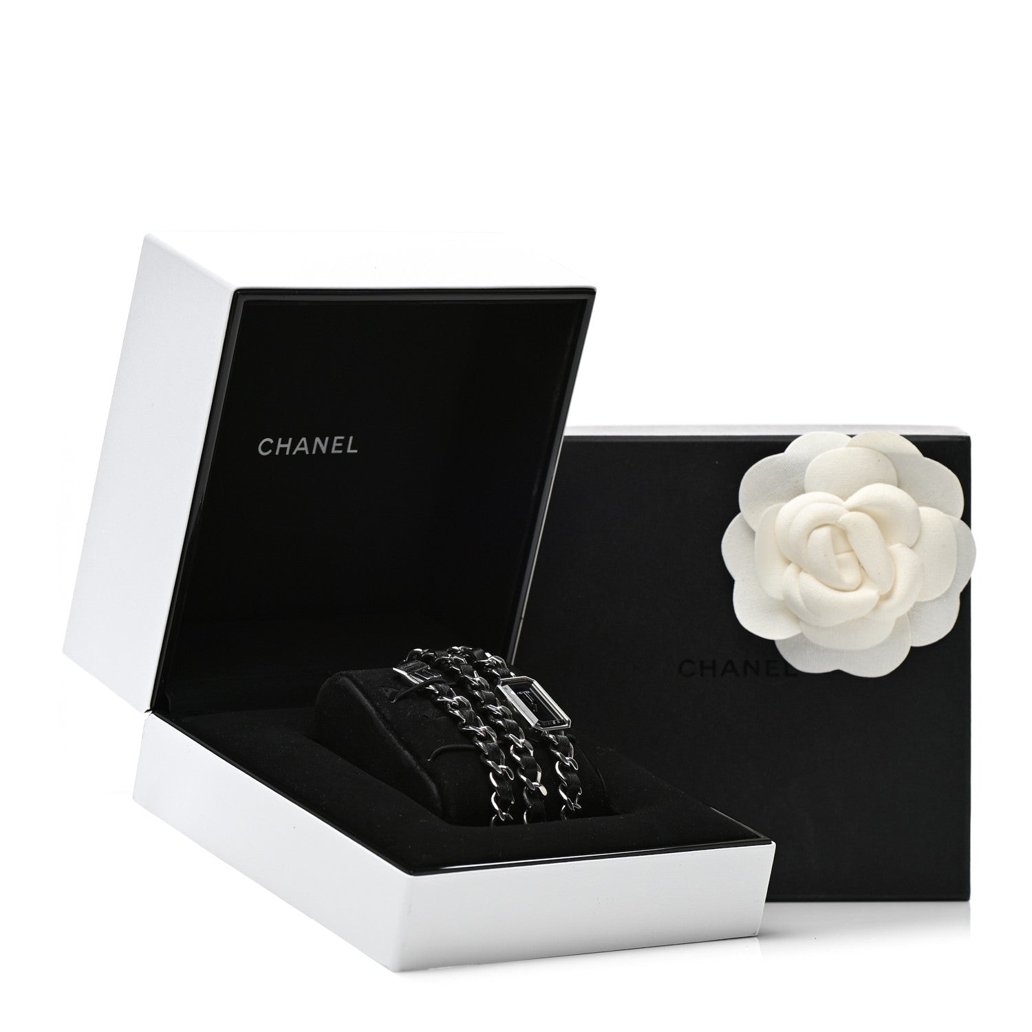 Chanel Stainless Steel Lambskin 16mm Premiere Rock Triple Row Quartz Watch Black 6 of 6