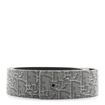 Christian Dior Jacquard Oblique Cosmo Belt 85 34 Silver 1 of 5
