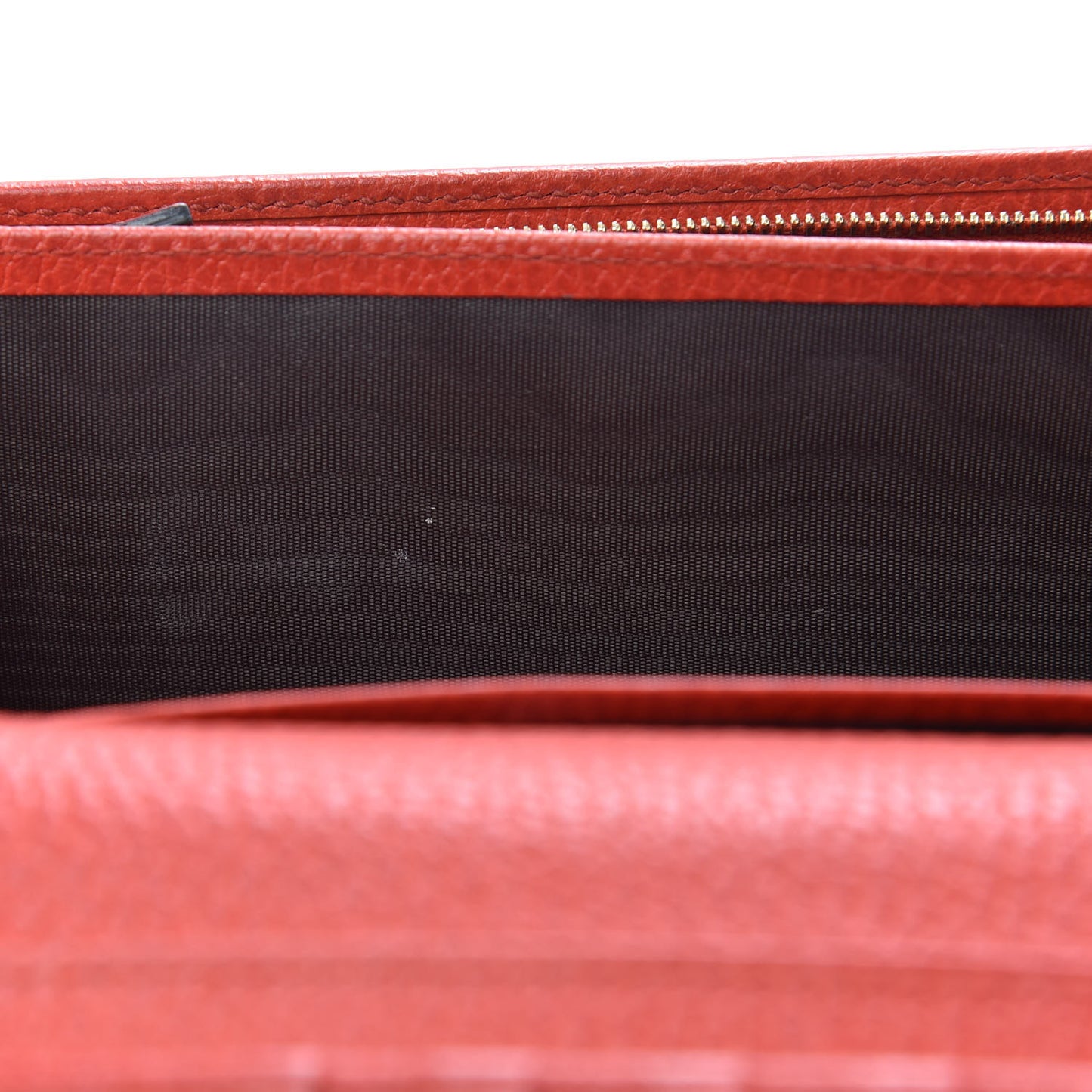 Pebbled Calfskin Continental Wallet Red