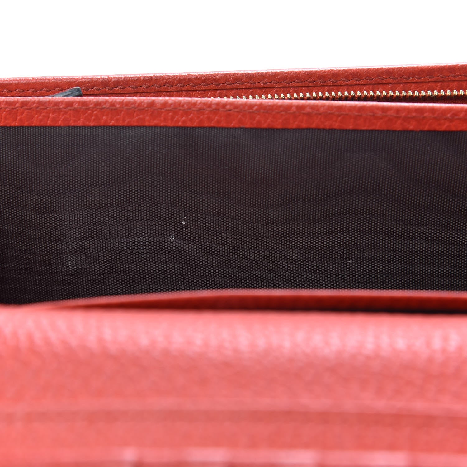 Gucci Pebbled Calfskin Continental Wallet Red 10 of 13