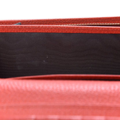 Gucci Pebbled Calfskin Continental Wallet Red 10 of 13