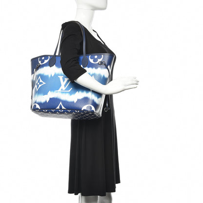 Louis Vuitton Monogram Escale Neverfull MM Blue 2 of 12