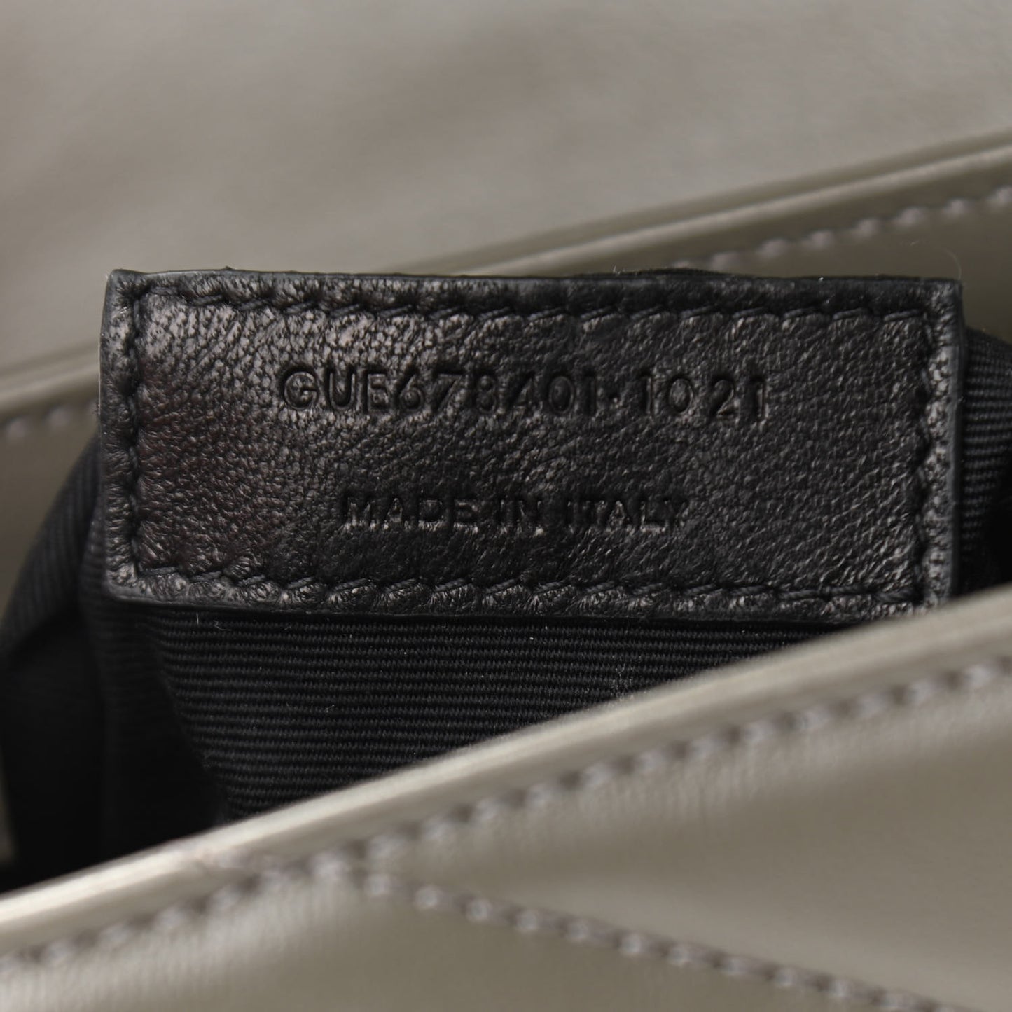 Calfskin Y Quilted Monogram Toy Loulou Crossbody Bag Grey Kaki