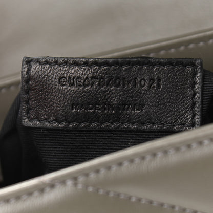 Saint Laurent Calfskin Y Quilted Monogram Toy Loulou Crossbody Bag Grey Kaki 7 of 11