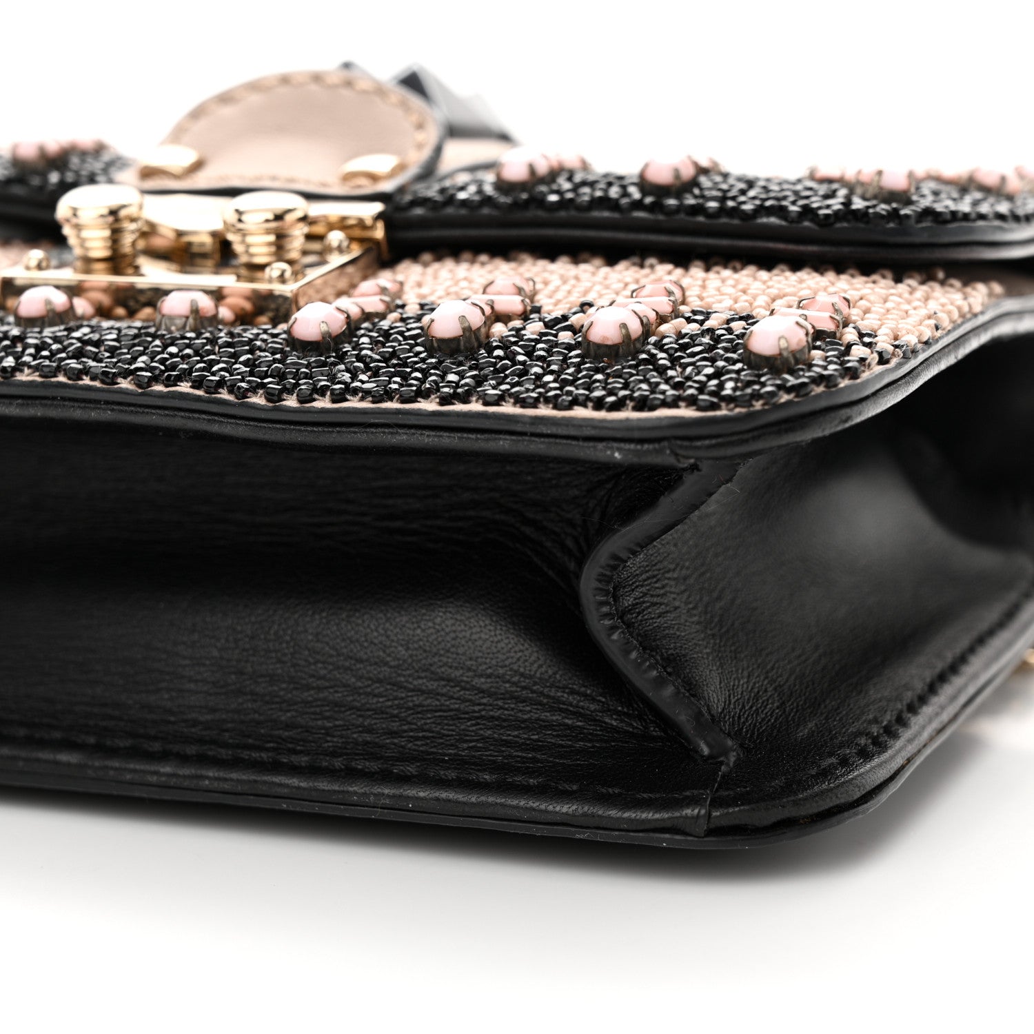 Valentino Garavani Vitello Crystal Embellished Mini Glam Lock Rockstud Flap Multicolor 9 of 10