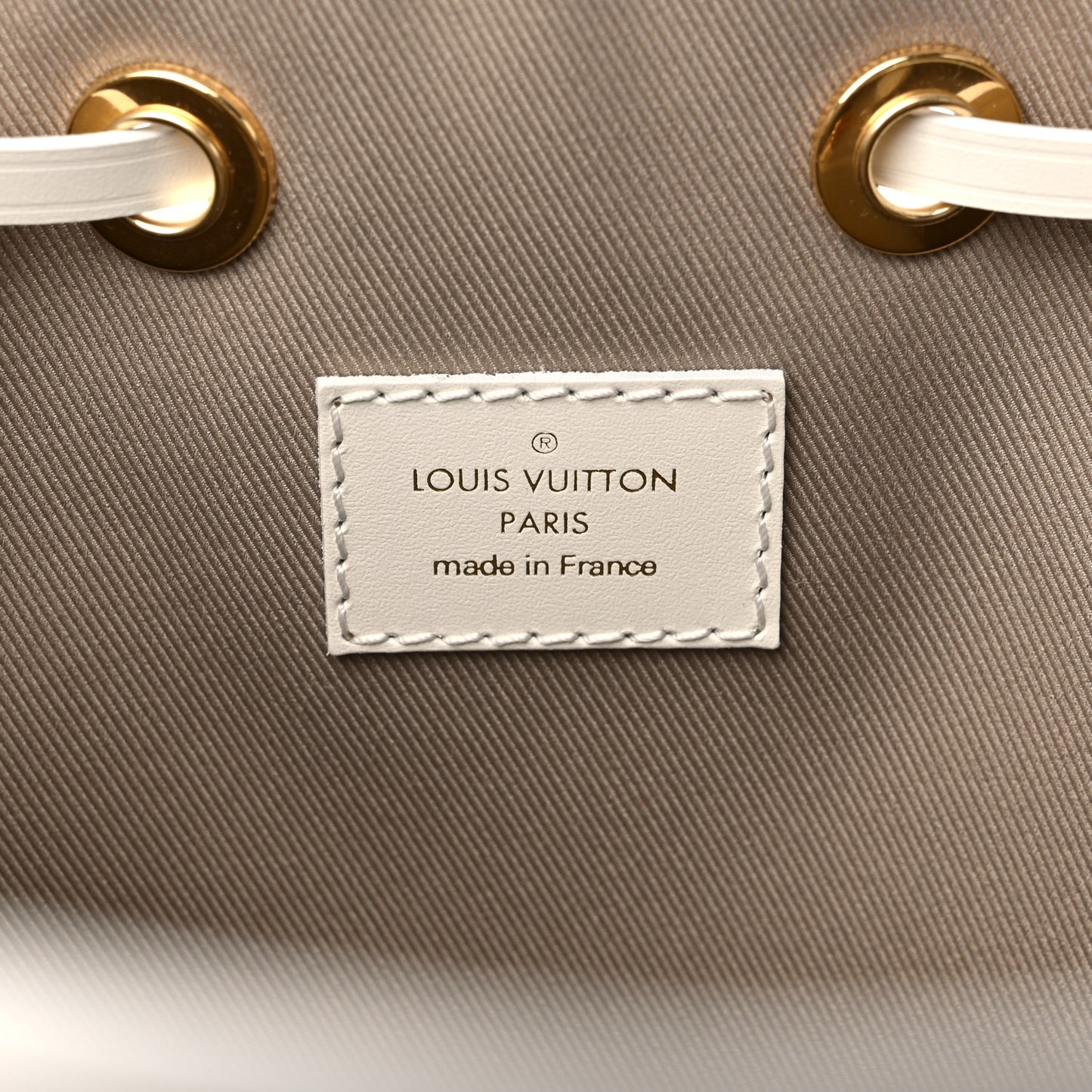 Cotton Monogram Embroidered Neonoe MM Beige White