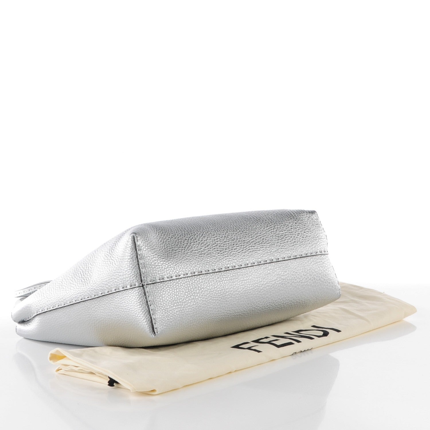 Fendi Cuoio Romano Lux Selleria Carla Shopping Tote Argento 4 of 9