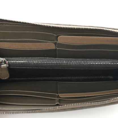 Bottega Veneta Nappa Intrecciato Half Zip Around Wallet Mud 5 of 11