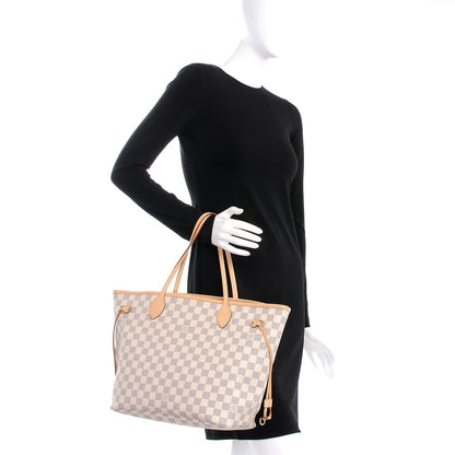 Louis Vuitton Damier Azur Neo Neverfull MM Rose Ballerine 2 of 10
