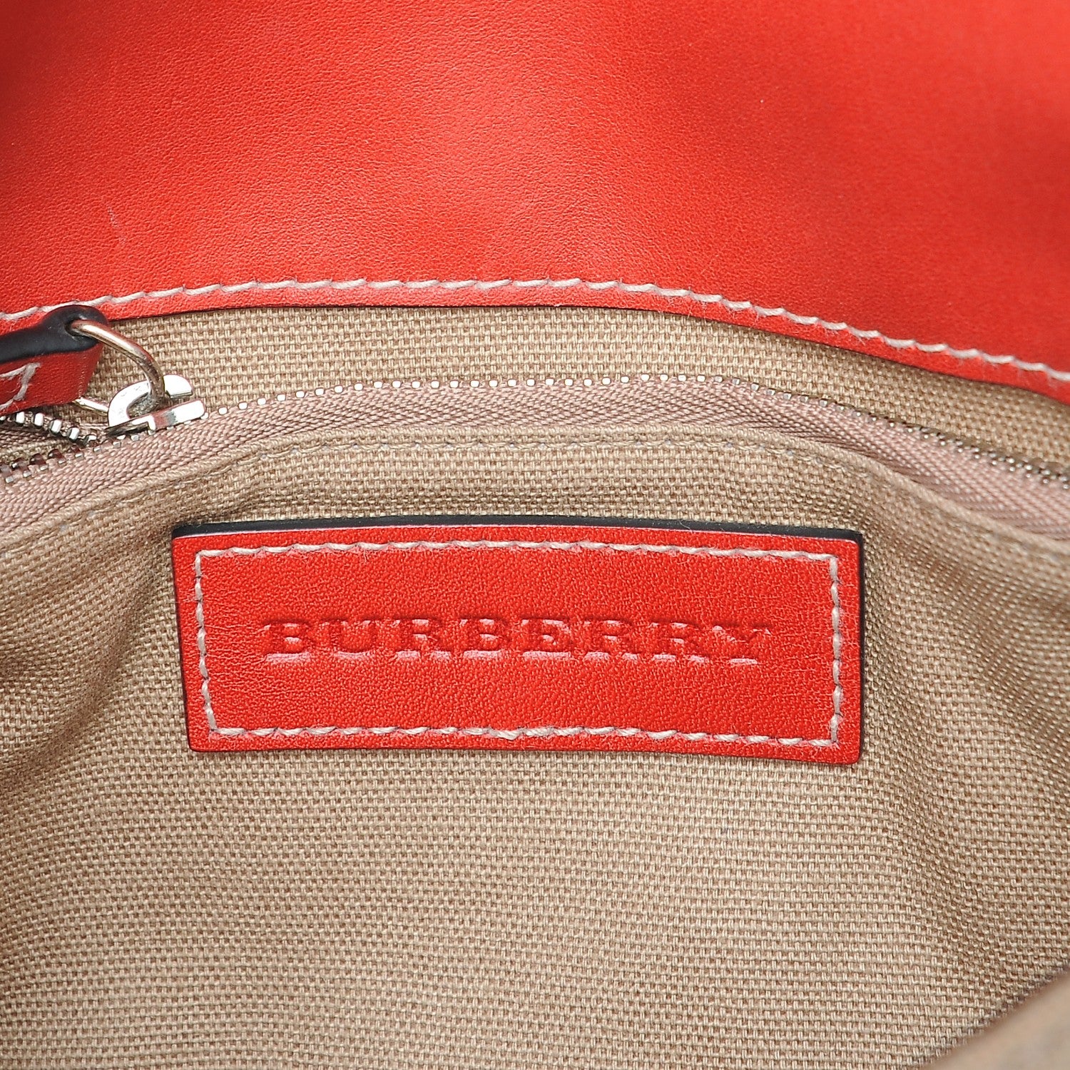 Burberry Canvas House Check Small Henham Crossbody Red 6 of 10