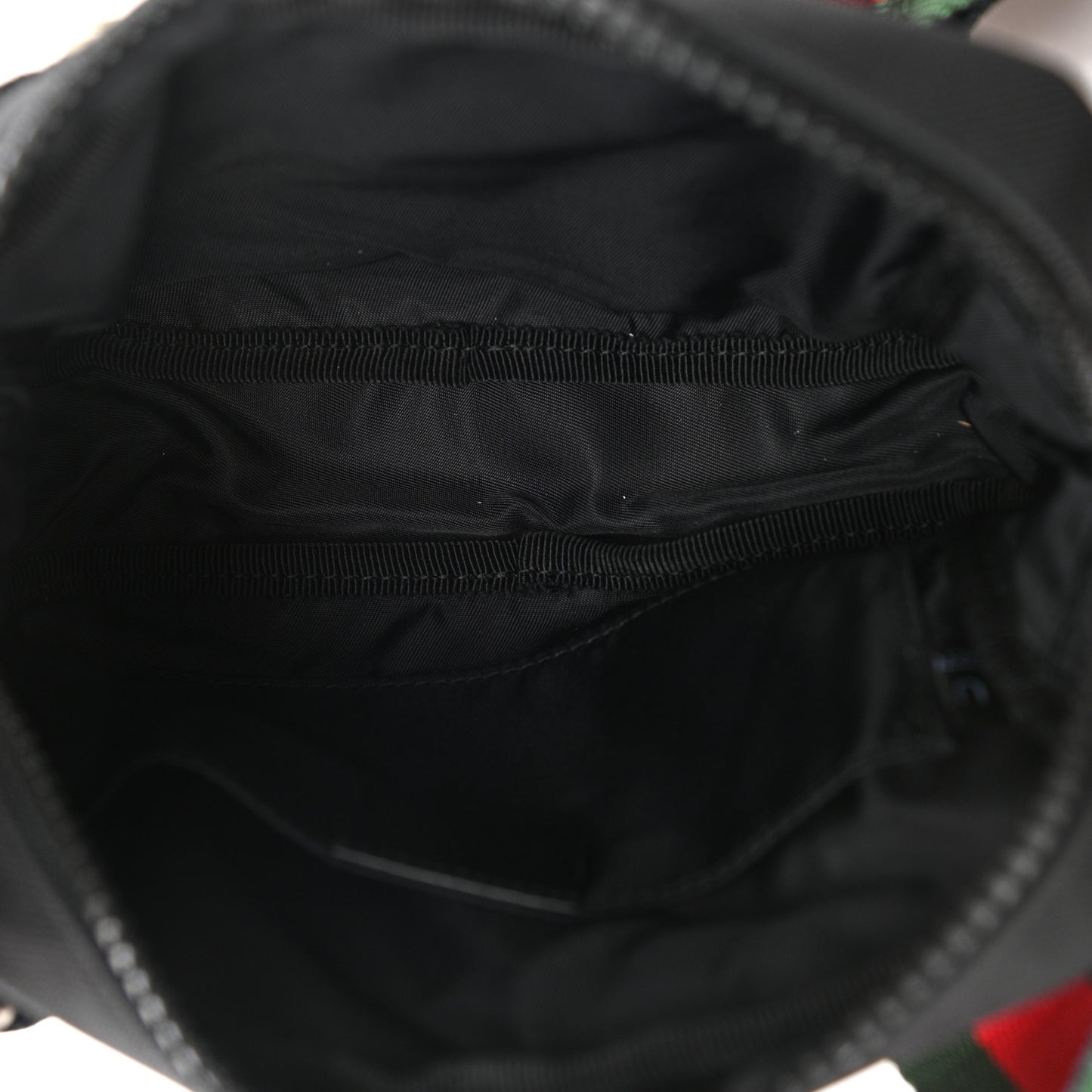 Canvas Web Tiger Embroidered Messenger Bag Black
