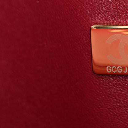 Chanel Lambskin Quilted Medium Double Flap Burgundy 7 of 10