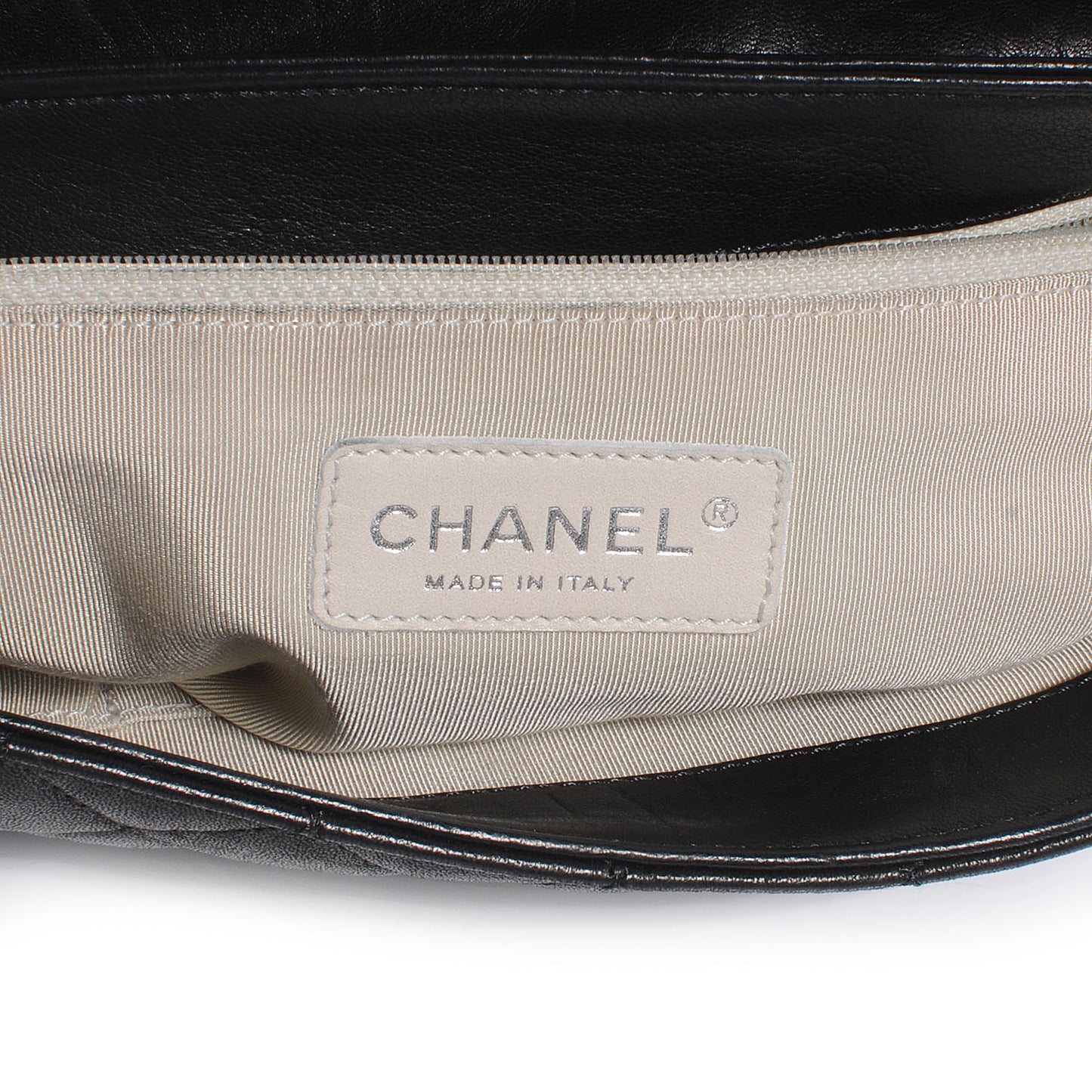 Washed Lambskin Chain Around Maxi Flap Bag Black