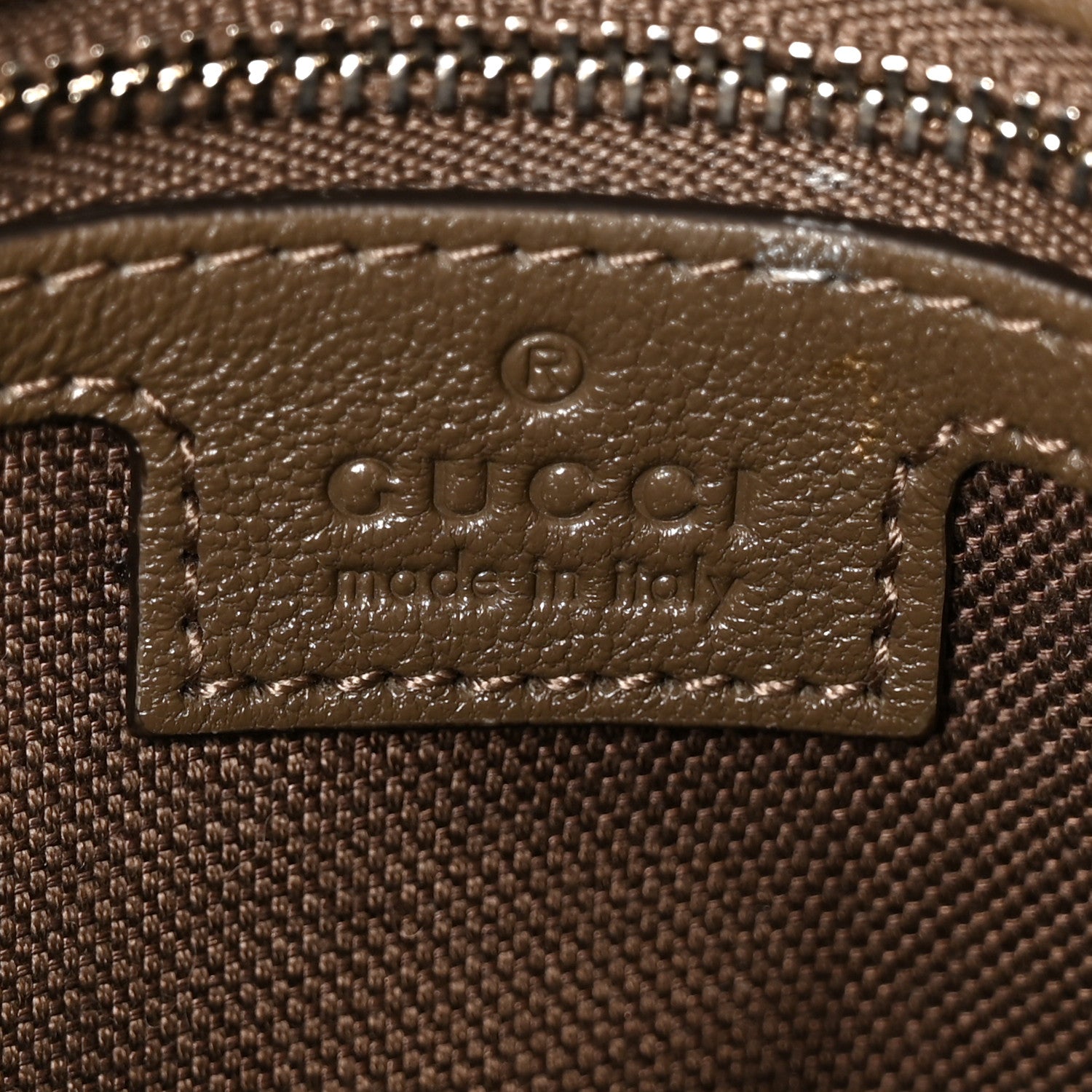 Gucci Sakai Be Green Calfskin Diagonal Stitched Small Blondie Tote Craclet Brown 6 of 11
