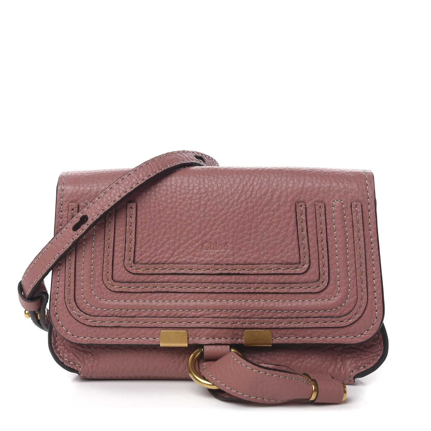 Calfskin Marcie Convertible Belt Bag Rusty Pink
