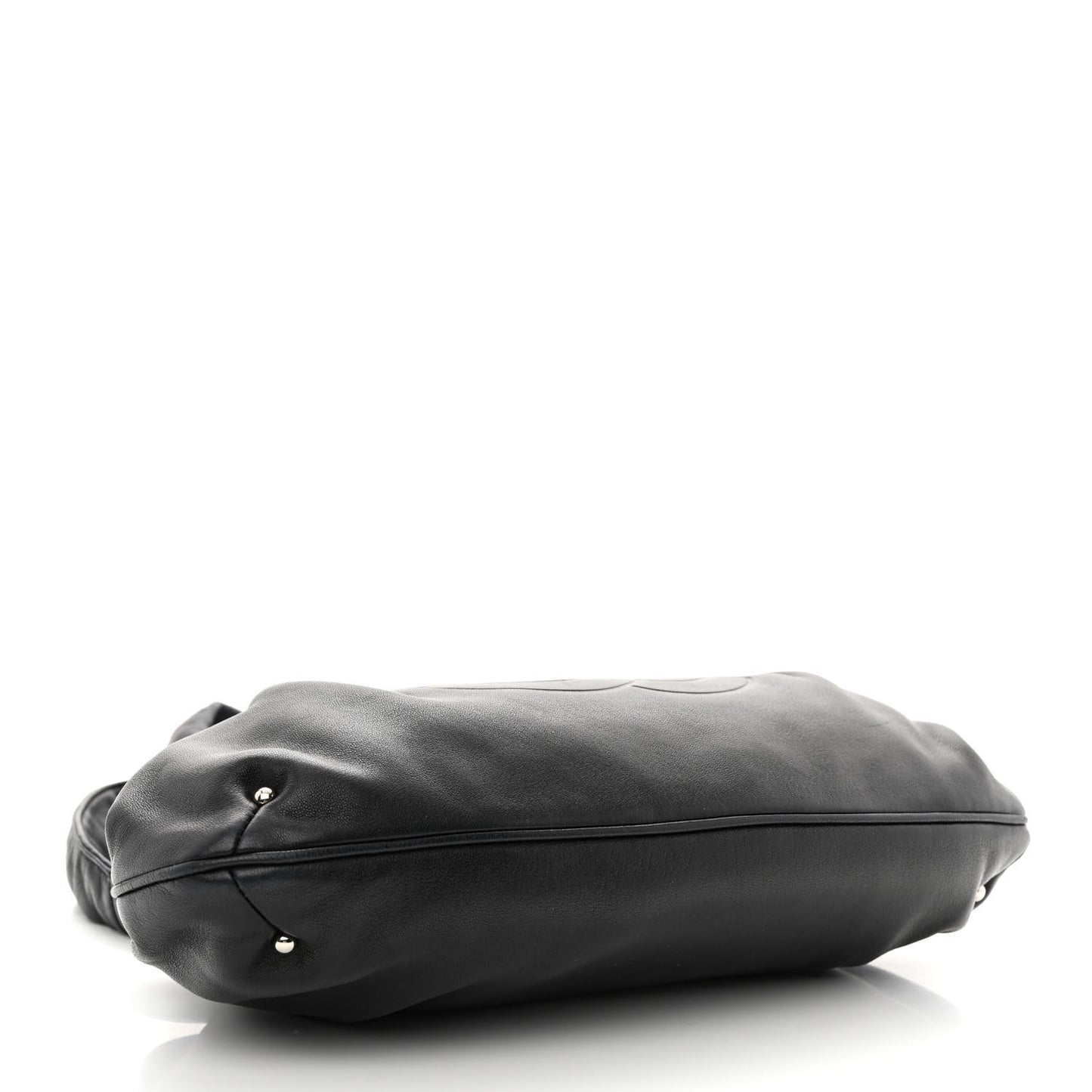 Lambskin Kiss Lock Frame Bag Black
