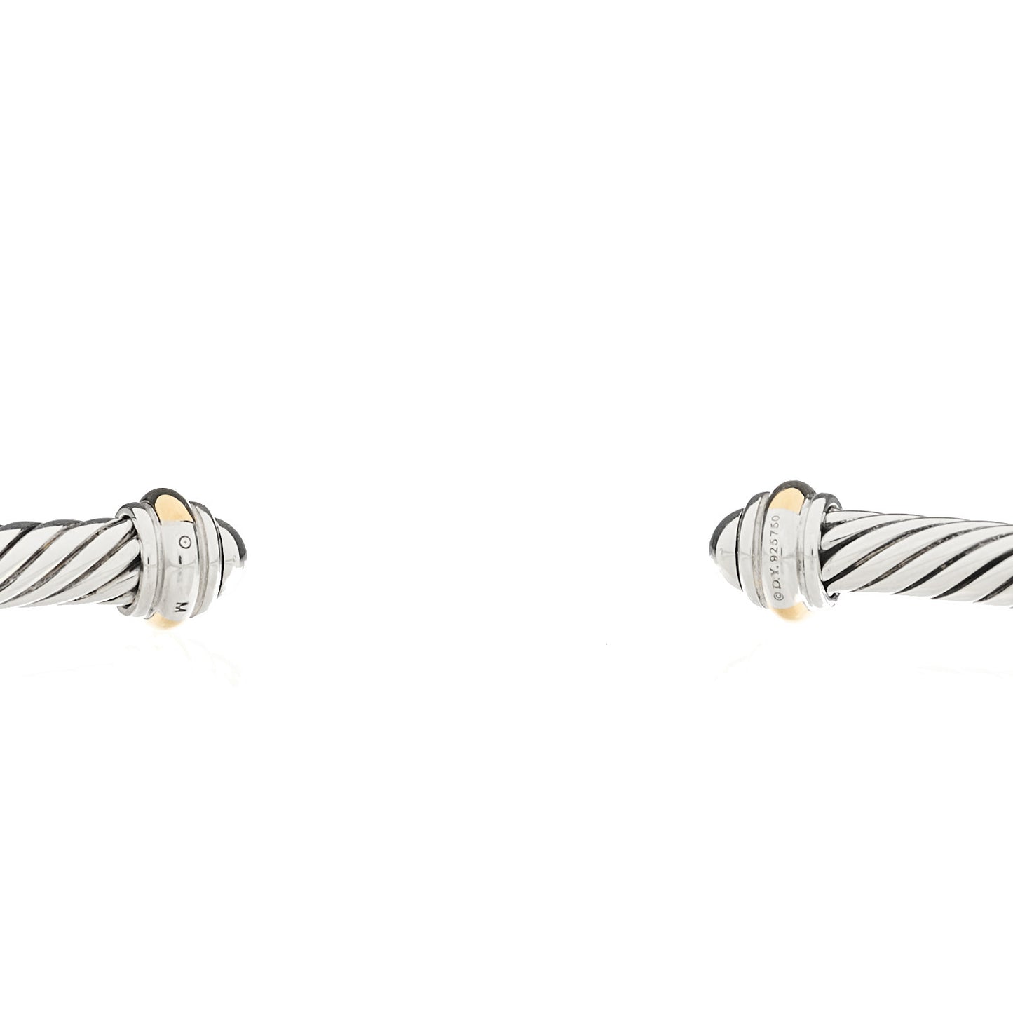 Sterling Silver 18K Yellow Gold 4mm Cable Classics Bracelet