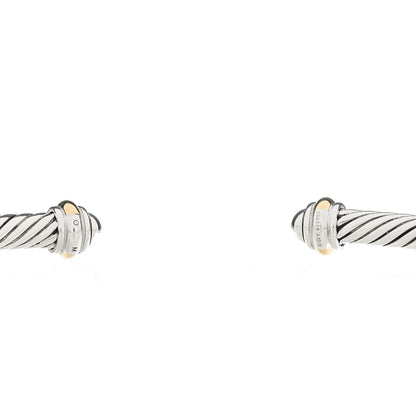 David Yurman Sterling Silver 18K Yellow Gold 4mm Cable Classics Bracelet 3 of 3