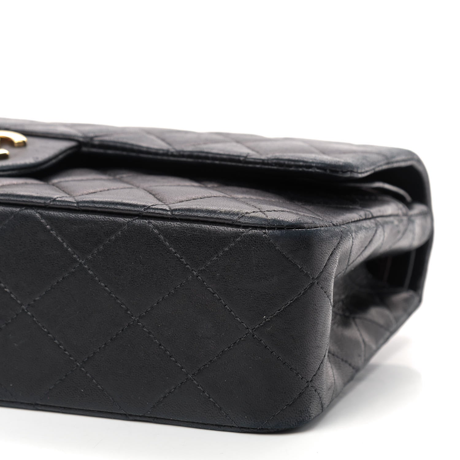 Chanel Lambskin Quilted Medium Double Flap Black 7 of 10
