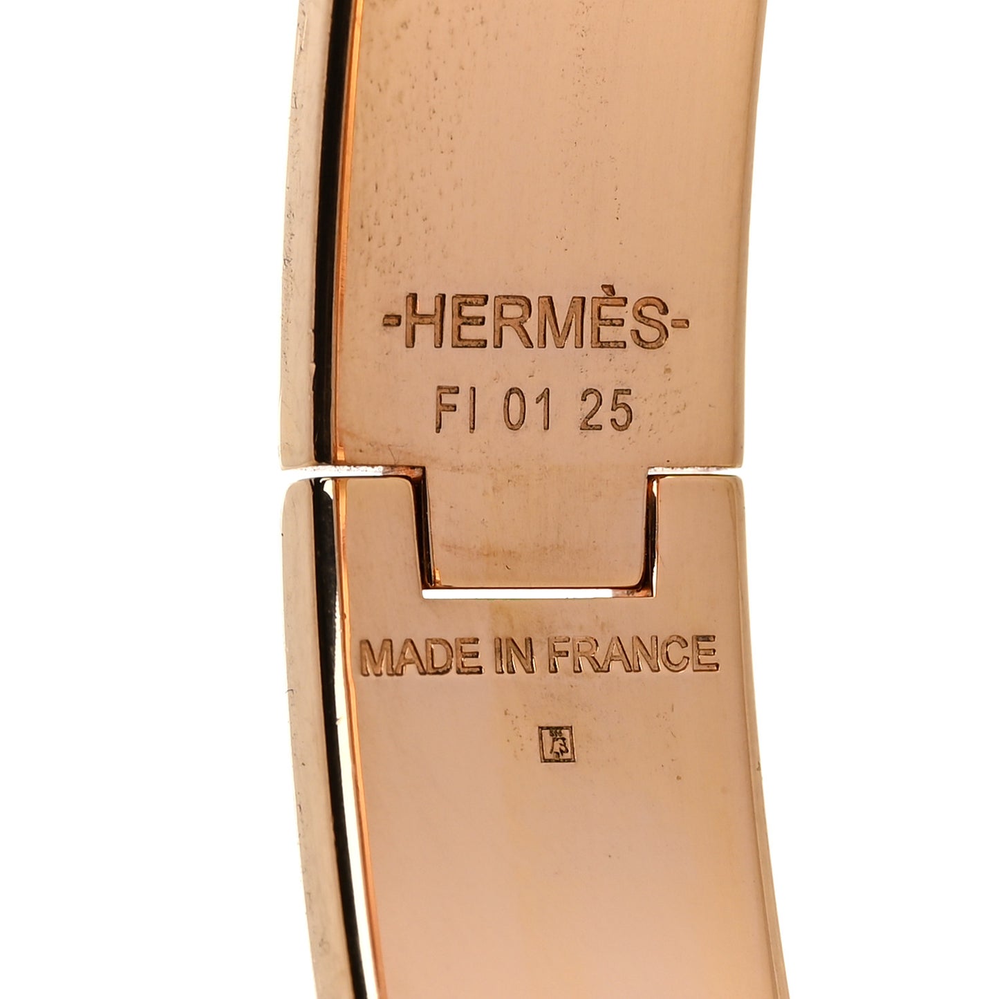 Enamel Narrow Clic Clac H Bracelet GM White