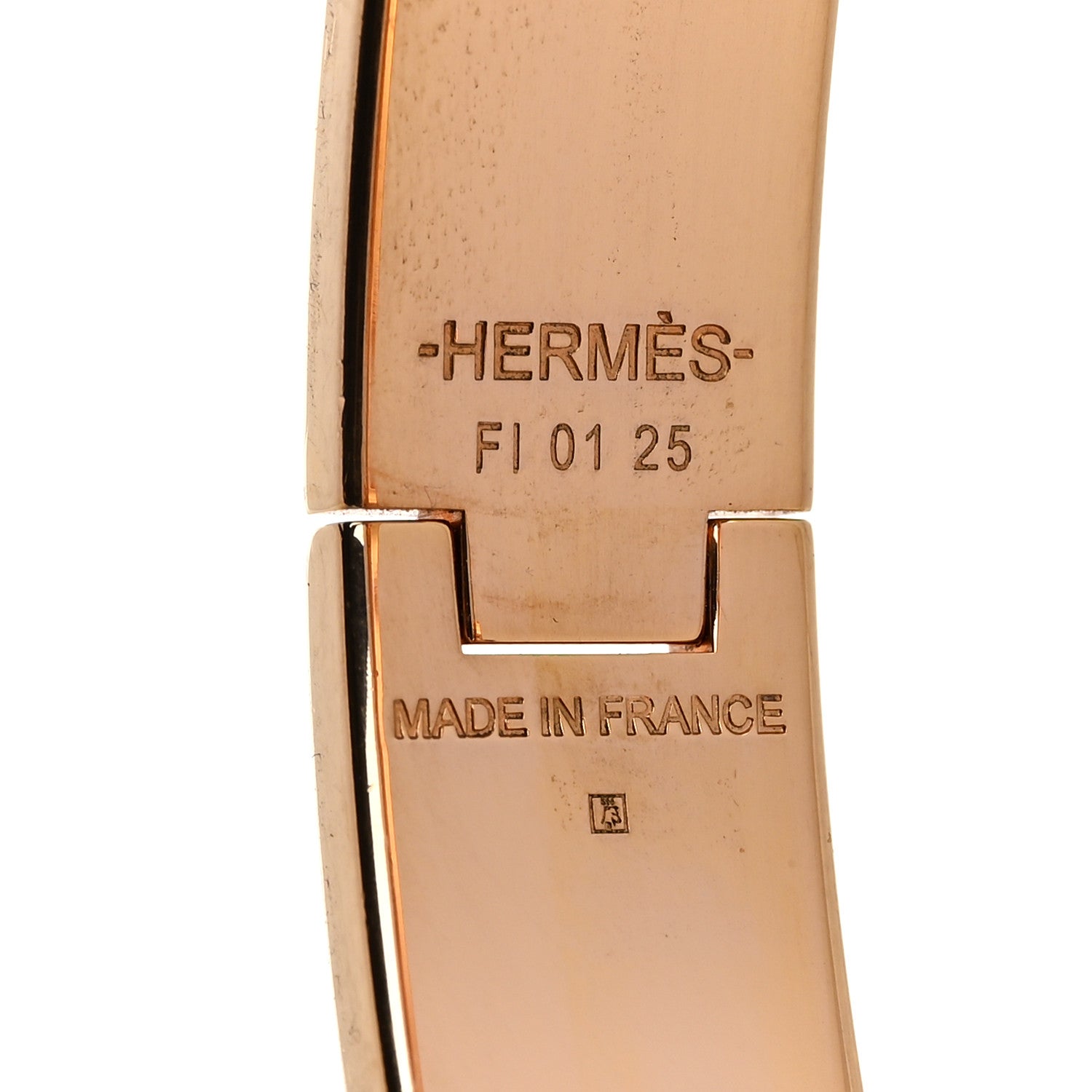 Hermes Enamel Narrow Clic Clac H Bracelet GM White 4 of 5