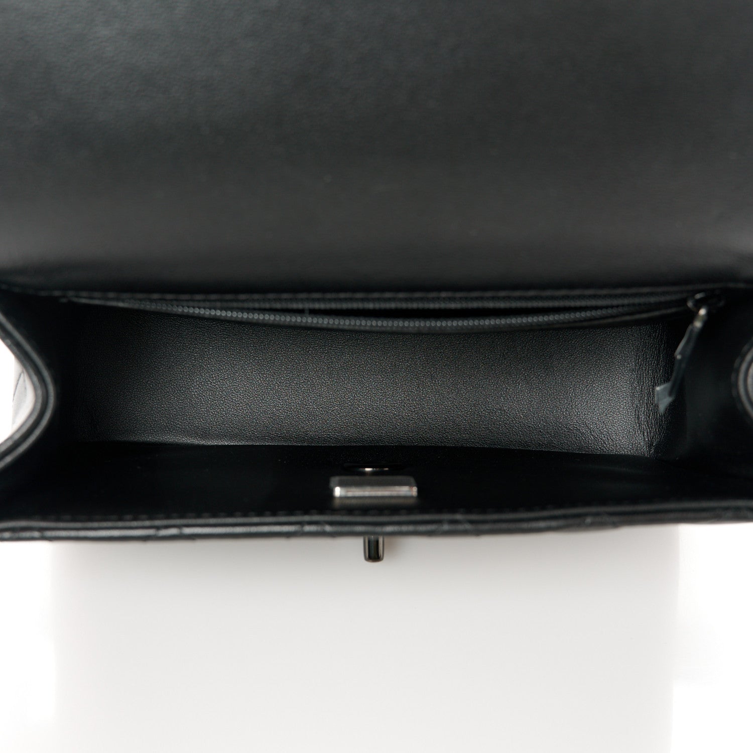 Chanel Lambskin Quilted Mini Top Handle Rectangular Flap So Black 5 of 11