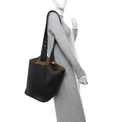 Loewe Smooth Calfskin Braided Medium Large Bucket Bag Dark Brown 2 of 10