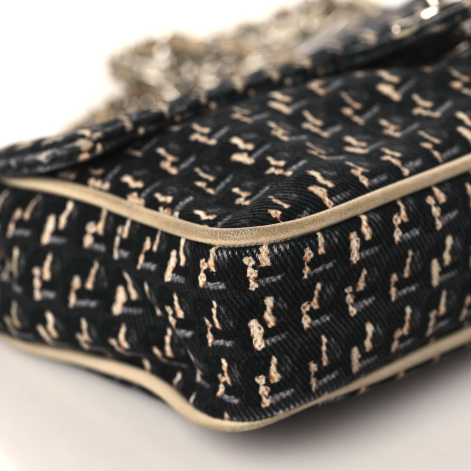 Chanel Canvas Lambskin Medium Flap Black Beige Multicolor 8 of 10