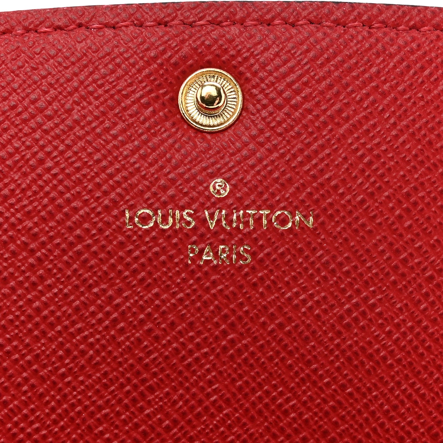 Damier Ebene Emilie Wallet Red