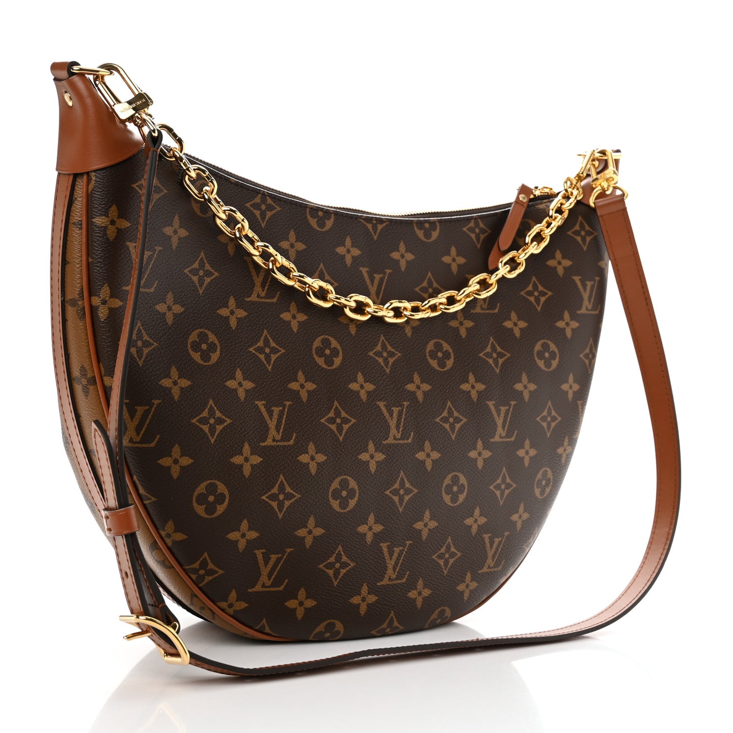 Reverse Monogram Loop Hobo